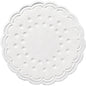 The Duni GmbH coaster (Ø 7.5 cm, white) is an 8-layer round coaster with a scalloped edge and embossed pattern - perfect for beverages in upscale gastronomy. Package contains 250 pieces (8 pieces per pack).