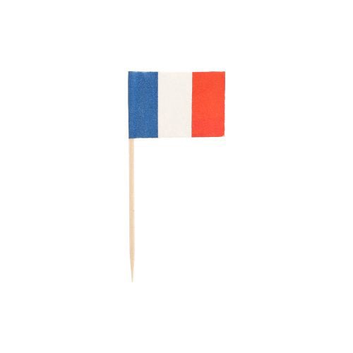 The PAPSTAR 500 Deco-Picks 8 cm white from PAPSTAR GmbH – an environmentally friendly wooden pick, ideal for stylish decorations and presentations on a plain white background.