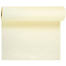 The Evolin table runner Tête-à-Tête 24 m x 0.41 m (20 sections) from Duni GmbH is ideal for a stylish table decoration or as a unique backdrop, adding elegance to any setting with its textured surface.