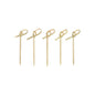 Five PAPSTAR 250 Fingerfood - Picker "pure" of PAPSTAR GmbH, each with a decorative loop at the top, stand in a row against a white background.