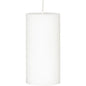 A Duni GmbH pillar candle made of stearin (white, 100x50mm) stands upright against a white background. The candle is odorless, has a wick, and offers up to 50 hours of burn time per piece.