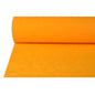 The paper tablecloth with damask embossing (50 m x 1 m) from PAPSTAR GmbH in bright orange, partially unrolled on a white background, offers a smooth surface with elegant embossing – ideal for festive occasions.