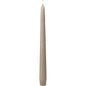 A single, unlit Duni GmbH taper candle (approx. 7h burn time, 250 x 22 mm) with a smooth light gray surface and visible wick stands upright against a white background.