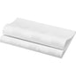 The 40x40 cm Elegance Napkin in Crystal White by Duni GmbH features a subtle geometric pattern on a plain white background. The package contains 40 high-quality napkins, ideal for a stylish table decoration.