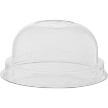 The dome lid (closed) for 153397 / 153398 Transparent APET by Duni GmbH is a clear, dome-shaped lid that is ideal for covering cups or containers in food packaging. Each pack contains 50 pieces.
