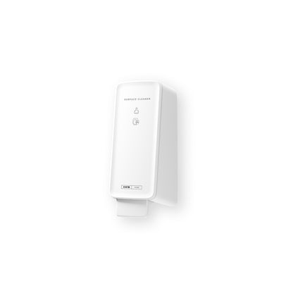 The CWS PureLine Surface Cleaner Toilet (1 piece) by CWS is a white, wall-mounted dispenser with simple symbols for hygienic cleaning, depicted on a plain white background.