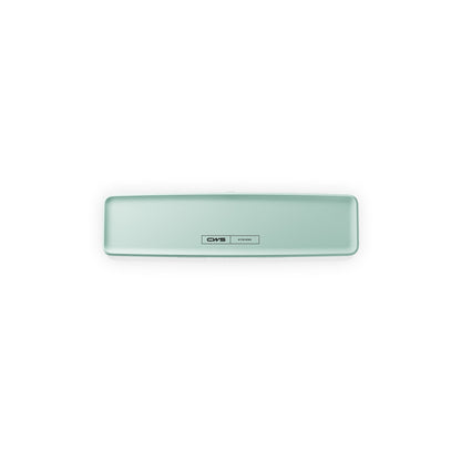 A rectangular, light green device with rounded edges and a central label reading "CWS PureLine Front Panel for PureLine Air Bar" is displayed against a white background.