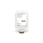 The CWS PureLine Surface Cleaning Foam 600 ml bottle features a white label with product details, instructions, and barcode, as well as an orange dispenser for efficient cleaning and a streak-free result.