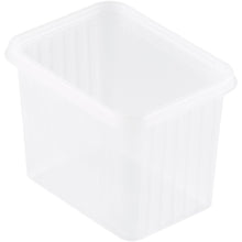 The Fixpack® rectangular with lid Transparent PP 145x110x110 from Duni GmbH is a clear storage container, ideal for organized storage. The package contains 25 pieces and is suitable for food.
