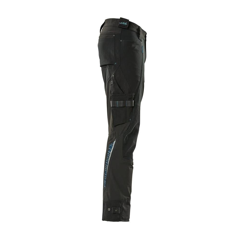 Pants with knee pockets made of Dyneema, stretch pants, black