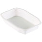 The PP bowl HMR White PP 215x148 from Duni GmbH is a simple, white, rectangular bowl with a slightly raised edge, depicted on a white background.