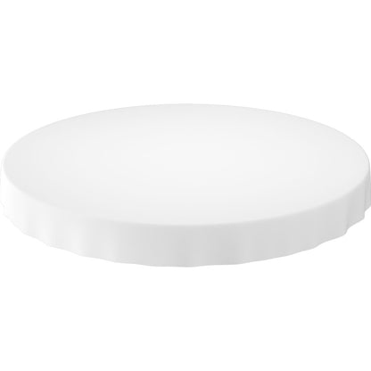 A simple, round, white plastic lid with a slightly raised edge complements the Duni GmbH Evolin tablecloths Ø 180 cm round - perfect for any event.