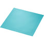 A rectangular, aqua blue disposable paper placemat with an embossed edge is depicted on a white background. Perfectly matches the Duni GmbH classic napkins 40 x 40 cm, 4-ply, embossed, 1/4 fold for a stylishly set table.