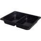 The Duni GmbH PP Bowl 1/2 GN 2 Black, 325x265x50 mm, made of plastic with two separate compartments, is ideal for the catering industry and is delivered in a pack of 100 pieces.