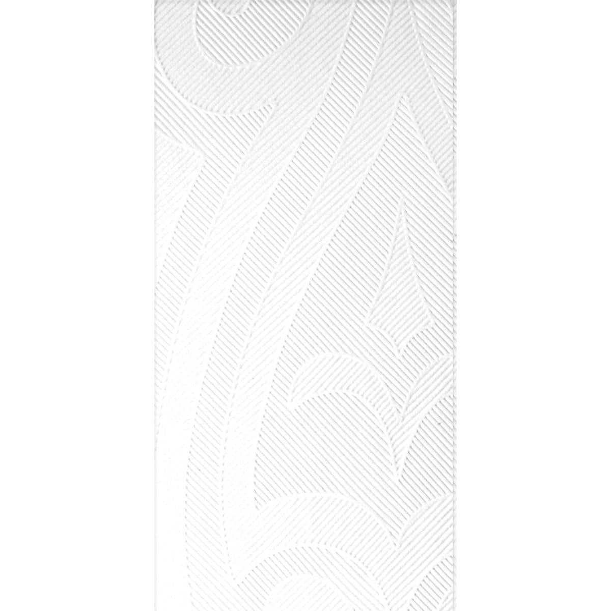 A close-up of white toilet paper with an embossed swirl and leaf pattern, similar to Elegance napkins 40x40 cm by Duni GmbH. The decorative design adds texture and elegance, reminiscent of high-quality table decor.