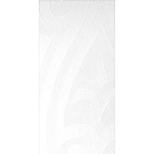 A close-up of white toilet paper with an embossed swirl and leaf pattern, similar to Elegance napkins 40x40 cm by Duni GmbH. The decorative design adds texture and elegance, reminiscent of high-quality table decor.