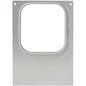 The DF10/20 cassette from Duni GmbH is a square metal frame with rounded edges, attached to a smooth rectangular plate with two holes - ideal for food storage and compatible with PP 1/6 GN trays 1000, 1600 ml.