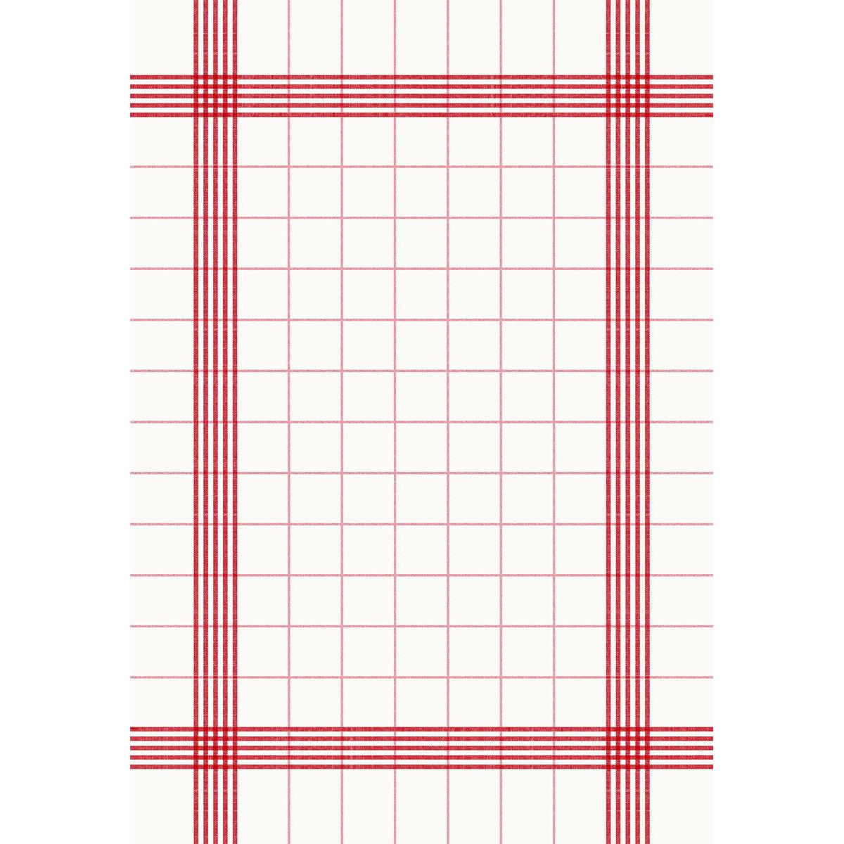 The Duni GmbH table napkin 38x54 cm, red, has a white background with a red checkered grid and double borders - ideal for festive occasions. Made from high-quality cotton, available in packs of 250 pieces.