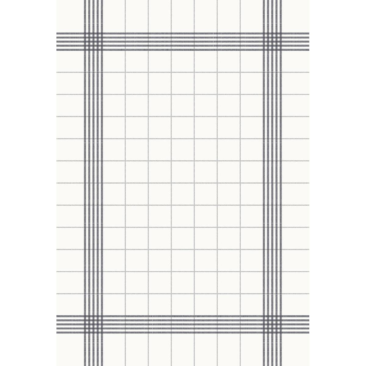 The Duni GmbH tablecloth 38x54 cm grey (pack of 50) has a white background with a grey grid and a thick border, perfect for table decoration. Thin lines form inner squares and provide subtle elegance in the catering sector.