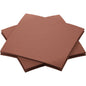 Four stacked Dunisoft napkins 20 x 20 cm from Duni GmbH in brown are arranged in a slightly overlapping pattern on a white background.