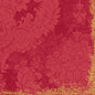 The classic napkins 40 x 40 cm, 4-ply, embossed 1/4 fold from Duni GmbH feature an elegant red-gold vintage floral damask with embossed texture and ornate leaf and floral details along the edges.
