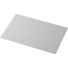 A single, flat, rectangular sheet of smooth, light gray material - like the Duni GmbH paper placemats 20x30 cm for finger food (250 pieces) - rests against a white background, viewed at an angle to highlight its thin and uniform surface.
