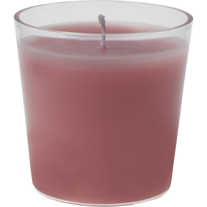 The refill Switch & Shine from Duni GmbH is a pink candle (about 30 hours) in a clear glass container with a central wick and smooth wax, designed for a long burn time - ideal for relaxing atmospheres. Size: 65 x 65 mm.