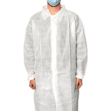 MaiMed-Coat V, visitor's coat made of fleece with 4 press studs, approx. 120cm