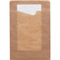The Duni GmbH Snack Sacchetto with white 2-ply napkin made of brown paper offers a view of the napkin through the transparent front - practical and environmentally friendly.