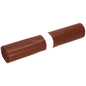 A roll of EMIL DEISS KG (GmbH + Co.) DEISS 17702 - 575x1000 mm Type 60 brown | Roll (25 pieces) is tightly wrapped with a white paper band and placed on a plain white background.