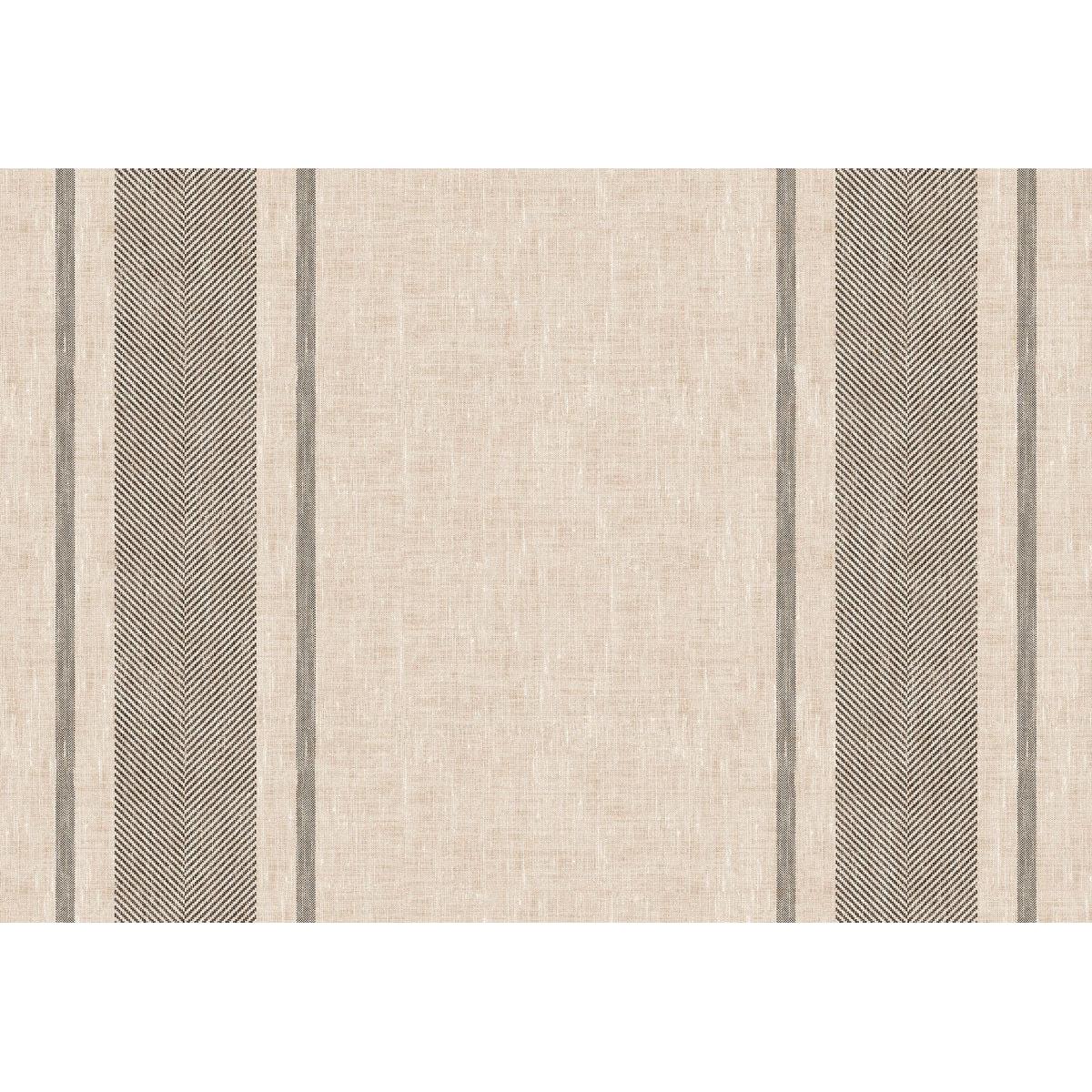The beige fabric with vertical dark gray herringbone stripes gives the design structure and style - ideal for the Duni GmbH Malia Hand Towel Napkin 38x54 cm - Black, soft and absorbent design | Pack (250 pieces).