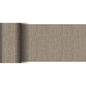 A roll of Dunicel table runner 20 m x 15 cm from Duni GmbH with a textured beige surface and subtle brown crosshatch pattern is partially unrolled on a white surface - ideal for an elegant table decoration.