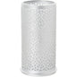 The Duni GmbH metal candle holder (140x75 mm, silver) impresses with its elegant design and is the perfect decoration for any ambiance as a single piece.