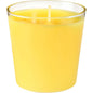 The refill Switch & Shine refill unit from Duni GmbH is a yellow candle (65 x 65 mm, about 30 hours) in a clear glass container with a central wick - ideal for long-lasting light and warmth in any setting.