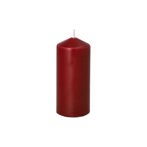 A set of 10 Starpak pillar candles (Ø 40 mm · 90 mm) in bright red with white wicks, standing upright – ideal for weddings or adding a cozy touch to your ambiance.