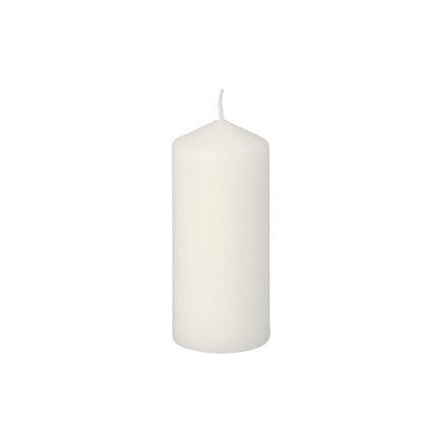 The Starpak pillar candles (10 pieces, Ø 40 mm · 90 mm) impress with their cylindrical shape, white design, and unlit wick – ideal for a romantic mood thanks to their long burning time.