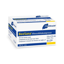 BeeSana® fleece slit compress, non-sterile, 4-fold
