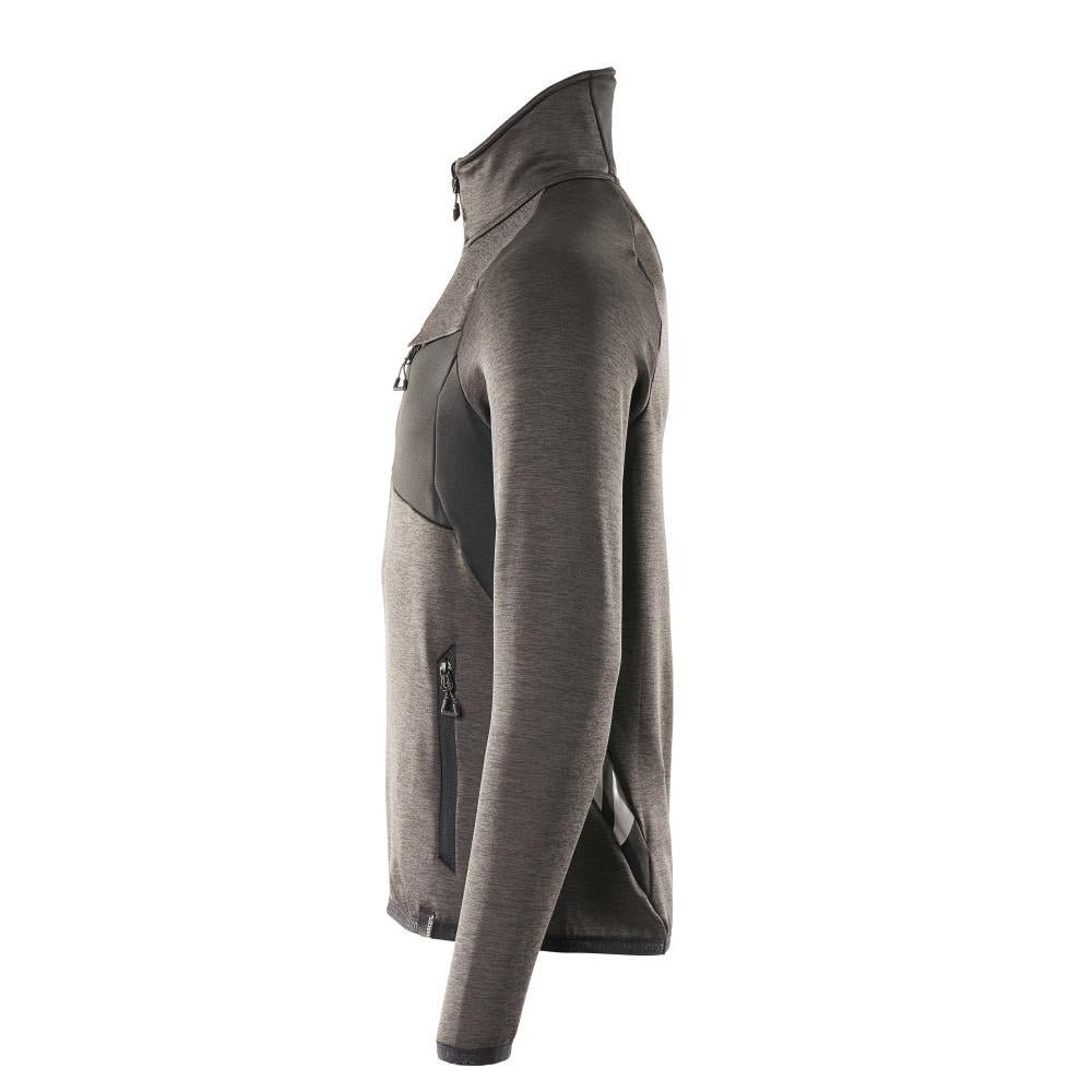 Fleece sweater with short zip microfleece jacket