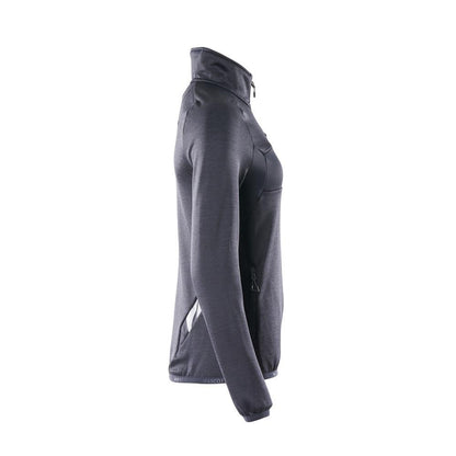 Fleece sweater with short zipper, women's microfleece jacket