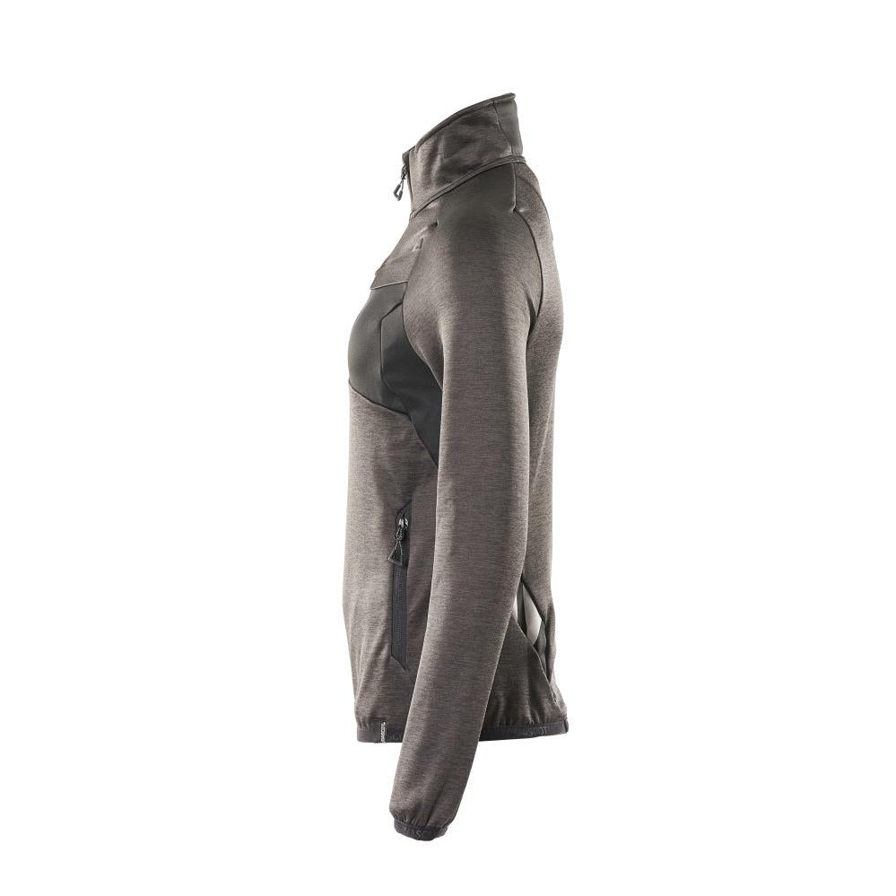 Fleece sweater with short zipper, women's microfleece jacket