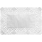 A 30x40 cm white decorative lace paper by Duni GmbH with a delicate edge and smooth center made of high-quality craft paper, pack of 250 pieces, presented against a neutral background.