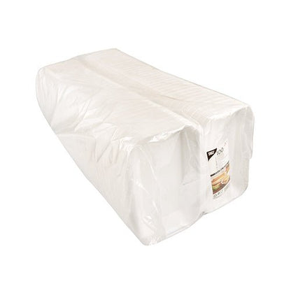 A pack of 100 white Starpak all-purpose boxes with hinged lids (XPS, 1800 ml, 7.5 x 24 x 13.3 cm), wrapped in shrink film and featuring a visible Starpak label at one end.