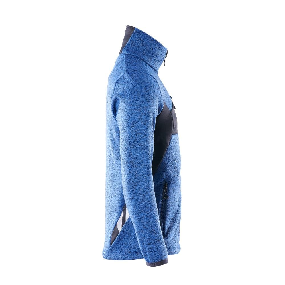 Knitted sweater with zipper cardigan