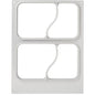 The cassette DF15/25 2-comp. for PP/M BK menu tray 1146 ml from Duni GmbH features two large rectangular compartments with curved partition walls, rounded corners, brushed structure, and two screw holes in the upper corners - perfect for gastronomy or catering.