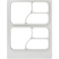 The cassette DF15/25 3-comp f. PP/M BK menu tray 1085 ml by Duni GmbH is a black, microwave-safe tray with three compartments with curved and straight dividers for organizing or separating food. Package (1 piece).