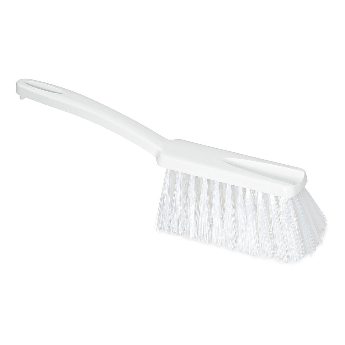 The Nölle Profi Brush HACCP hand brush with a bristle thickness of 0.25 mm from Nölle Profi Brush Bürsten- & Pinseltechnik e.K. features stiff, straight bristles and a long handle with two rectangular holes - perfect for HACCP-compliant cleaning.