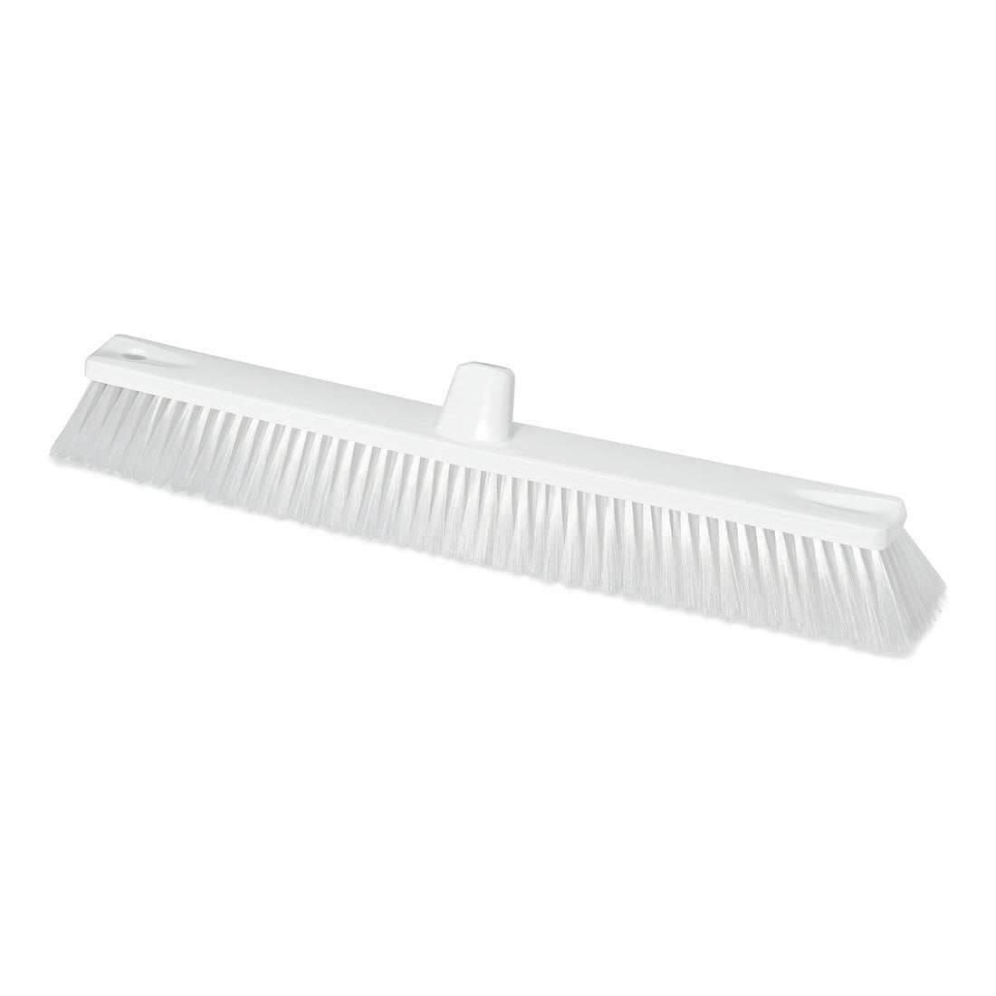 The Nölle Profi Brush HACCP large area broom with 0.25 mm soft bristles from Nölle Profi Brush Bürsten- & Pinseltechnik e.K. features a central borehole for handle attachment and is ideal for sweeping floors in HACCP-regulated areas.