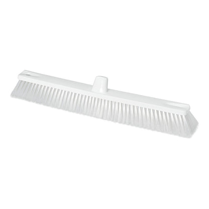 The Nölle Profi Brush HACCP large area broom with 0.25 mm soft bristles from Nölle Profi Brush Bürsten- & Pinseltechnik e.K. features a central borehole for handle attachment and is ideal for sweeping floors in HACCP-regulated areas.