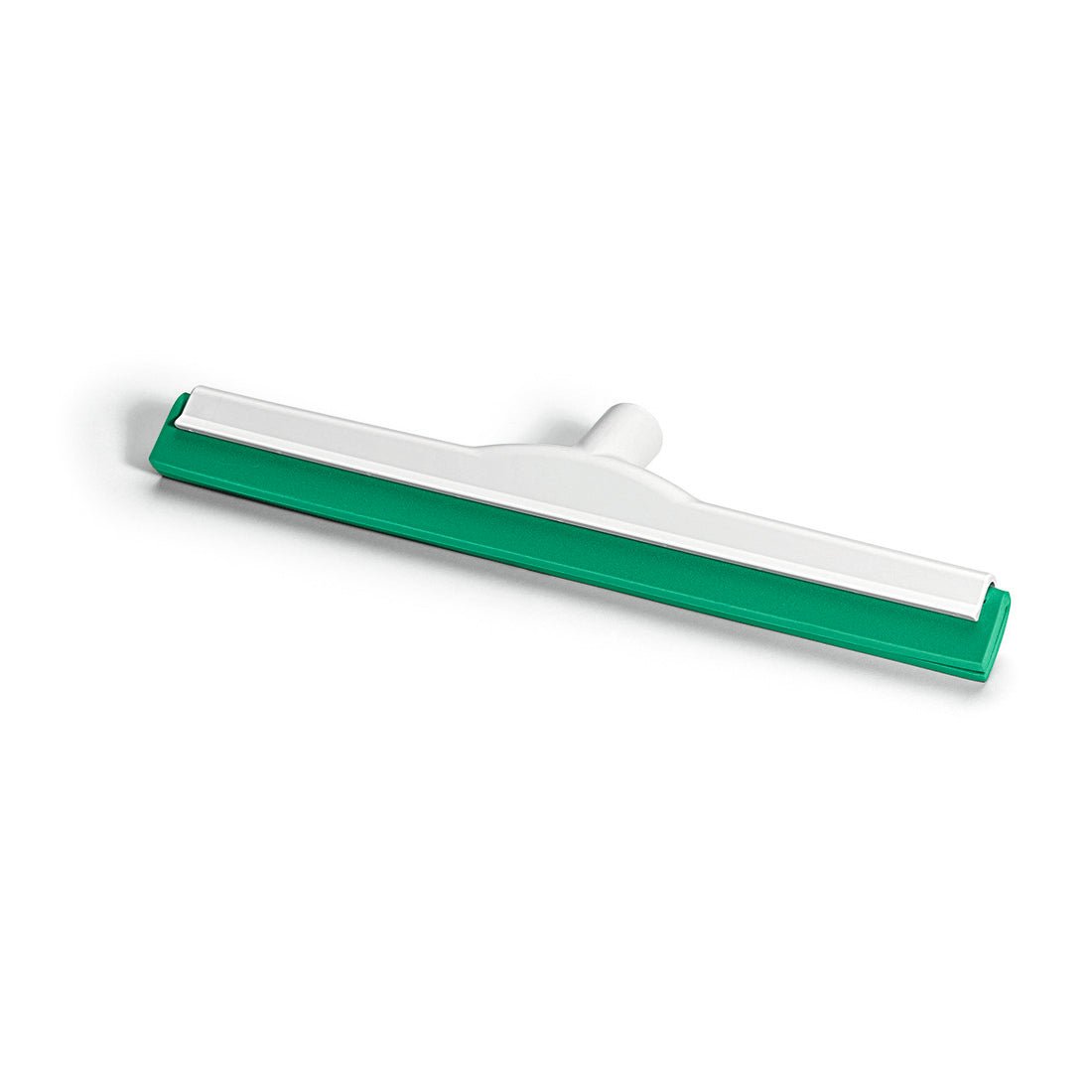 The Nölle Profi Brush HACCP water squeegee features a fiberglass-reinforced plastic holder and a straight hygiene rubber blade, depicted in white and green. Brand: Nölle Profi Brush Bürsten- & Pinseltechnik e.K.