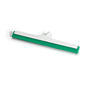 The Nölle Profi Brush HACCP water squeegee features a fiberglass-reinforced plastic holder and a straight hygiene rubber blade, depicted in white and green. Brand: Nölle Profi Brush Bürsten- & Pinseltechnik e.K.
